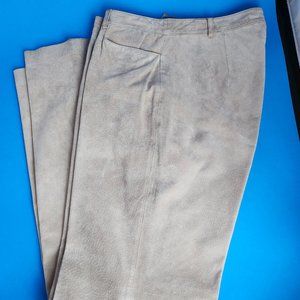 C’EST CITY BEIGE 100% SUEDE JEANS WOMEN’S 8